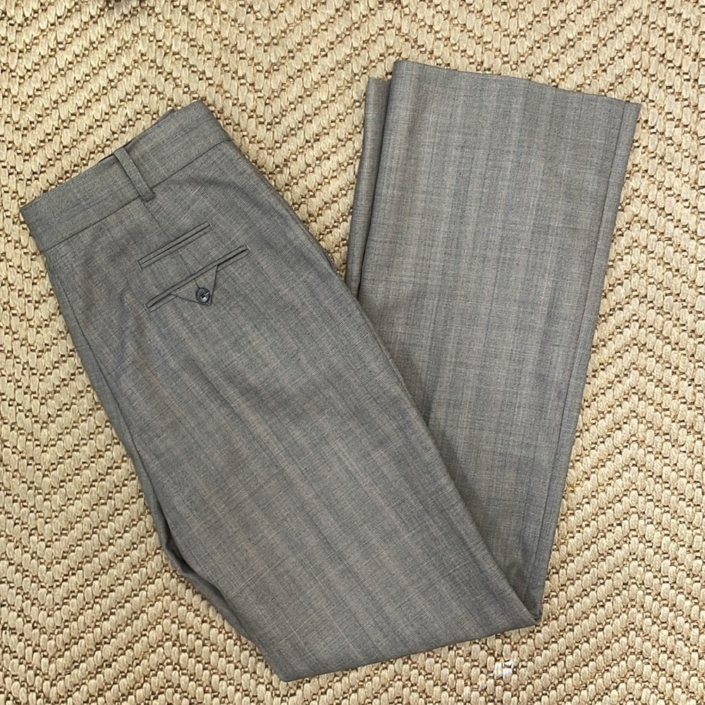 Sandro Paris - Virgin Wool Blend Classic Black and Brown Plaid Trousers - 31